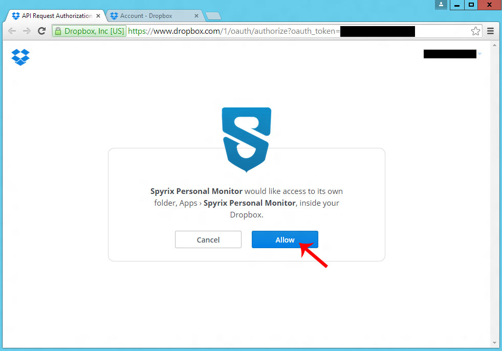 send logs via dropbox