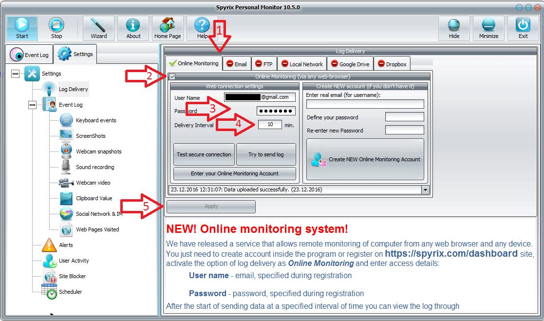 online monitoring