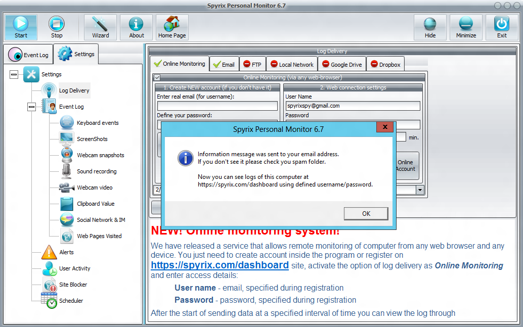 online monitoring