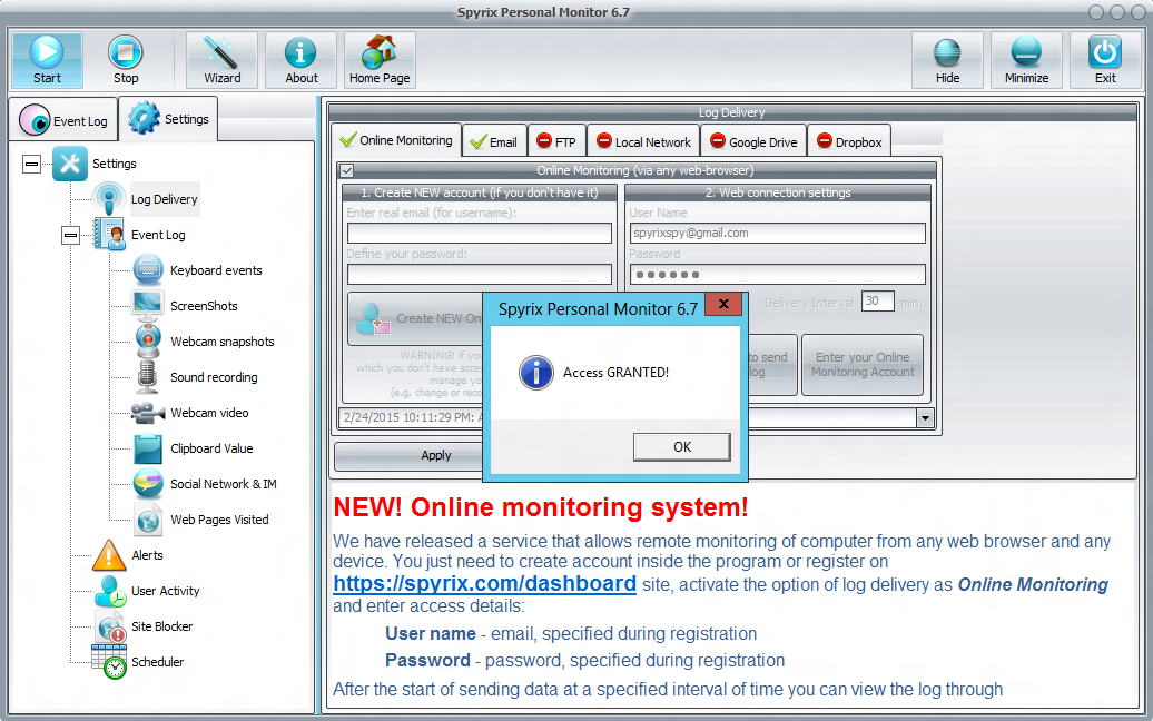 online monitoring