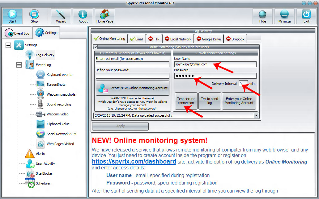 online monitoring