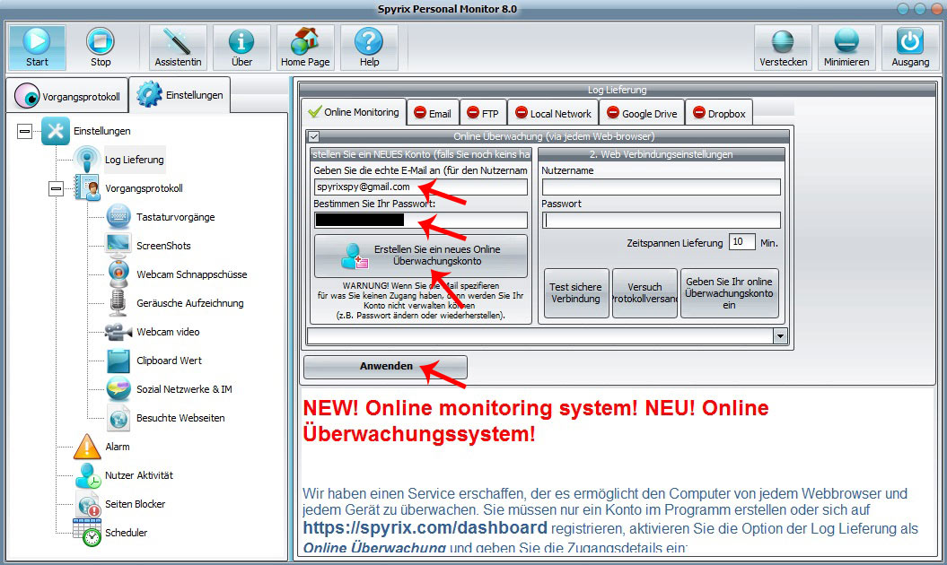 online monitoring