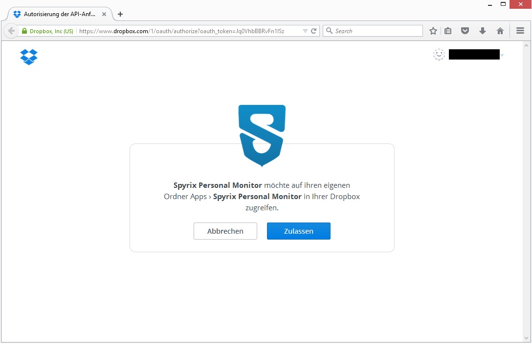 send logs via dropbox