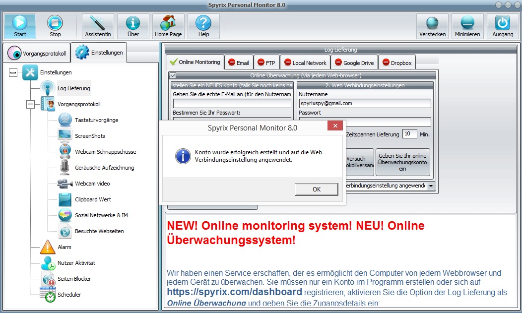 online monitoring