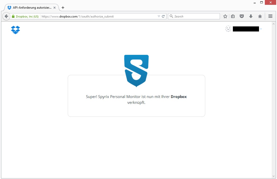 send logs via dropbox