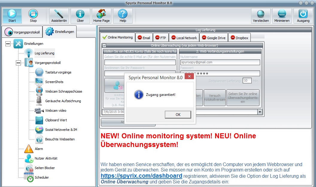 online monitoring