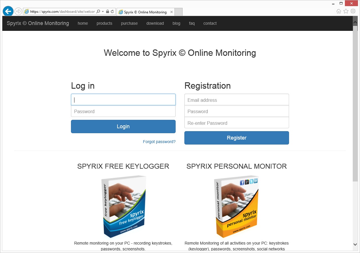 spyrix dashboard