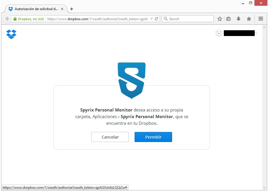 send logs via dropbox