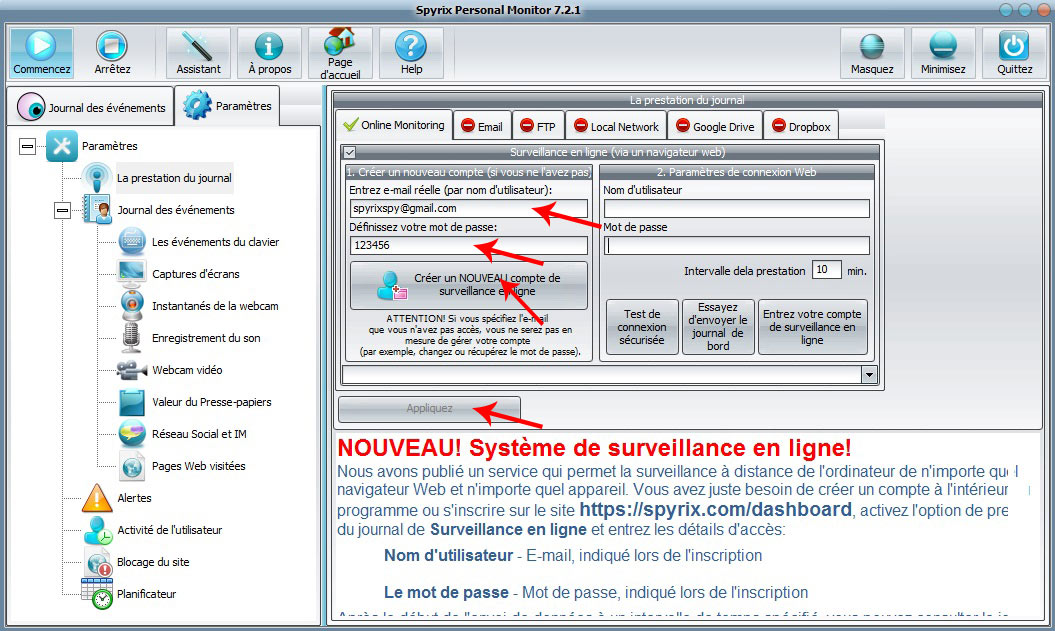online monitoring