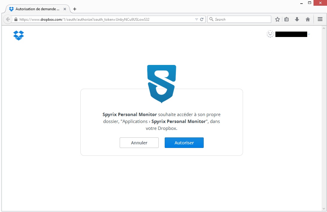 send logs via dropbox