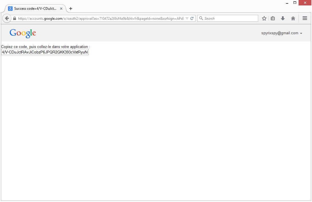 send logs via google drive