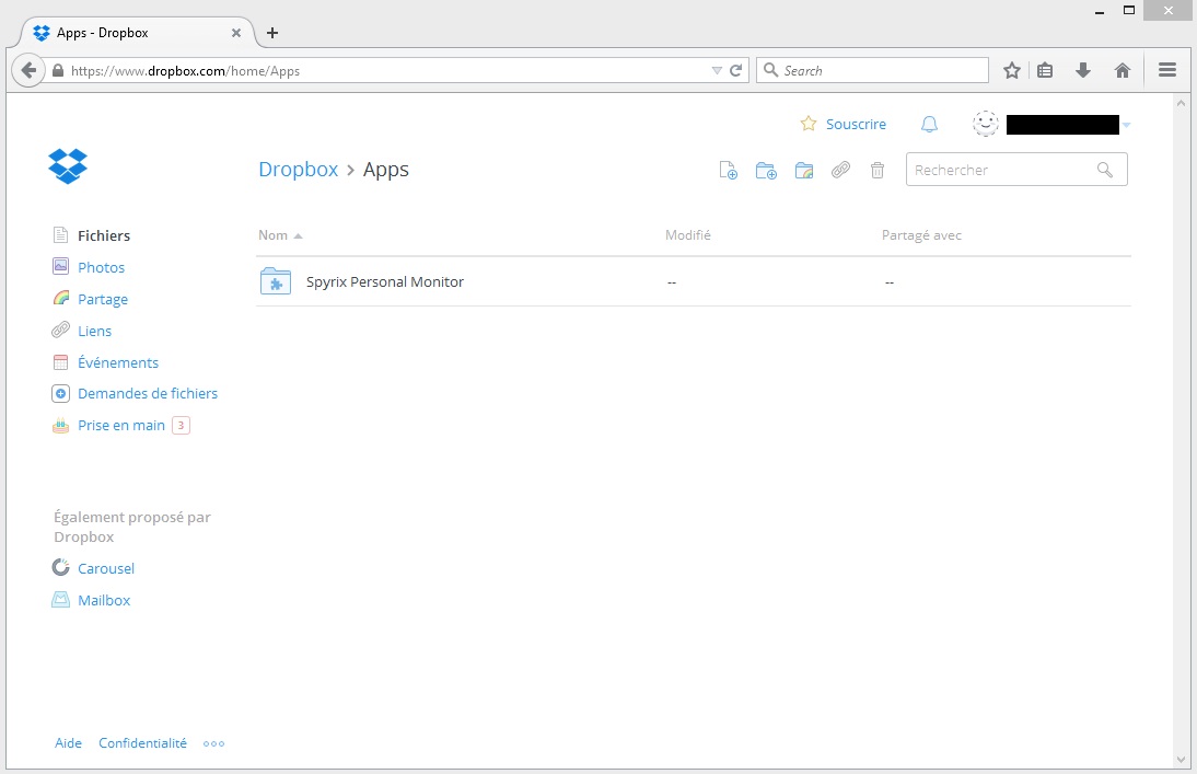 send logs via dropbox