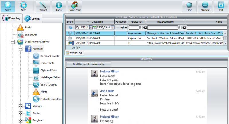 Click to view Spyrix Personal Monitor 3.5 screenshot