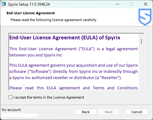 Spyrix license agreement