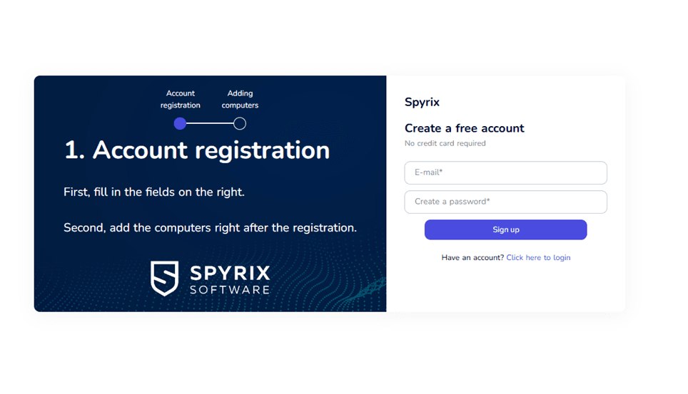 Registration form