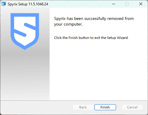 Uninstall step 5